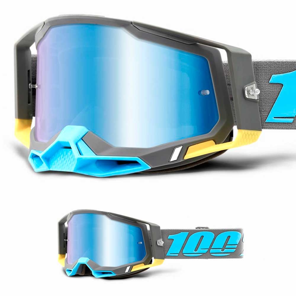 MASCHERA CROSS ENDURO 100% RACECRAFT 2 TRINIDAD MIRROR BLUE LENS –  Motorhobby