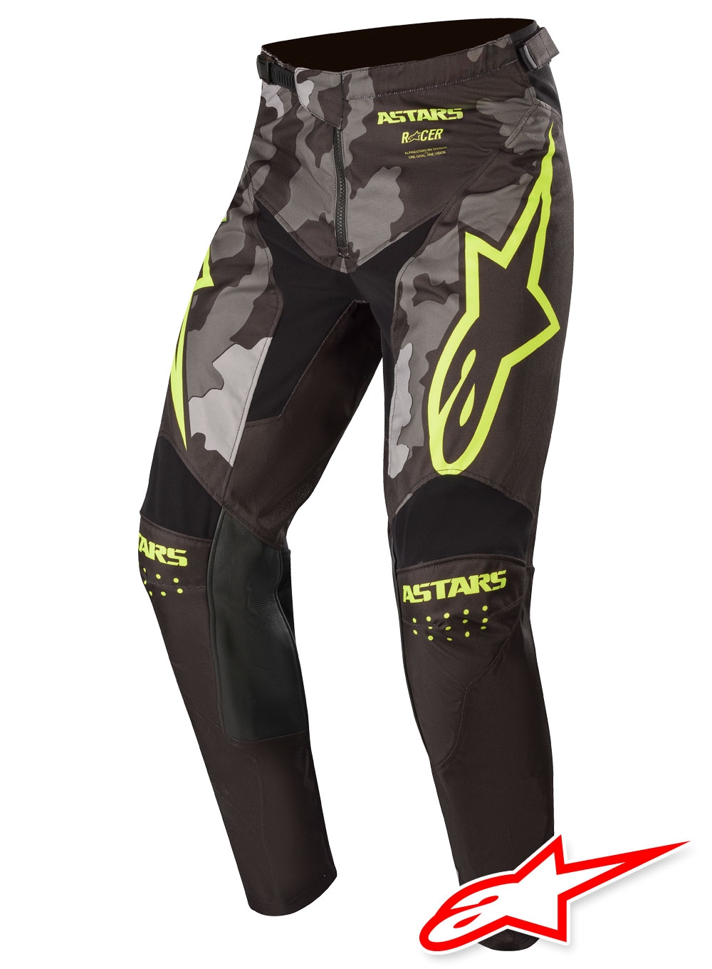 Pantaloni Cross Alpinestars RACER TACTICAL - Nero Grigio Camo Giallo Fluo