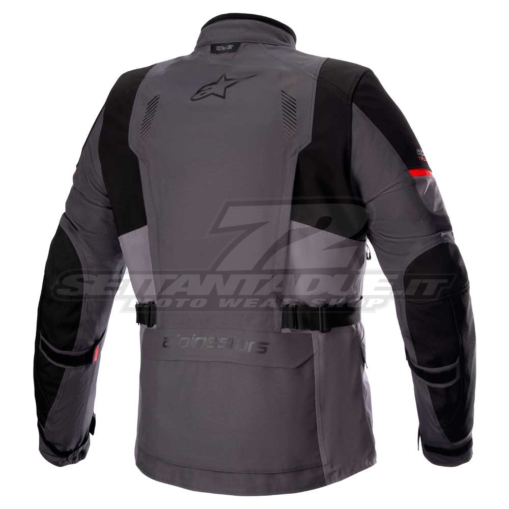 Giacca Moto Alpinestars MONTEIRA DRYSTAR XF - Dark Gray Tar Gray Bright Red  - Offerta Online