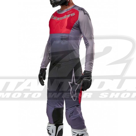 Completo Motocross Alpinestars SUPERTECH DADE - Iron Red Berry - Offerta Online