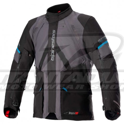 Giacca Moto Alpinestars MONTEIRA DRYSTAR XF - Tar Gray Black Methyl Blue - Offerta Online