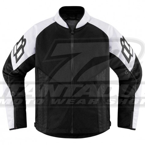 Giacca Moto Icon MESH AF CE - Bianco - Offerta Online