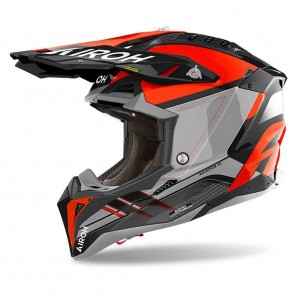 Casco Motocross Airoh AVIATOR 3 Saber - Arancione - Offerta Online