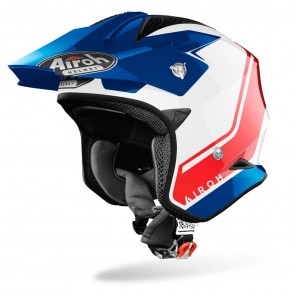 Casco Moto Airoh TRR S Keen - Blu Rosso