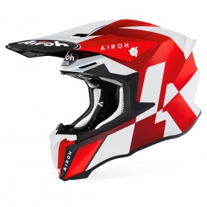 Casco Motocross Airoh TWIN 2.0 Lift - Rosso Opaco