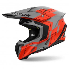 Casco Motocross Airoh TWIN 3 Dizzy - Arancione Fluo Opaco - Offerta