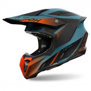 Casco Motocross Airoh TWIN 3 Shard - Arancione Opaco - Offerta