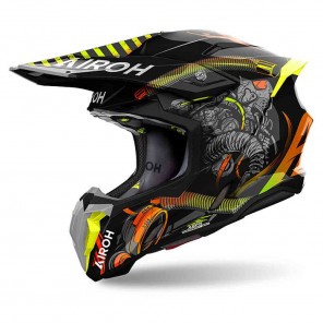 Casco Motocross Airoh TWIN 3 Toxic - Lucido - Offerta