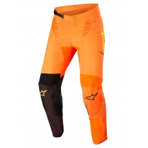 Pantaloni Motocross Alpinestars SUPERTECH BLAZE - Arancione Nero Giallo Fluo