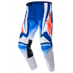 Pantaloni Motocross Alpinestars RACER SEMI - Blue Hot Orange - Offerta Online