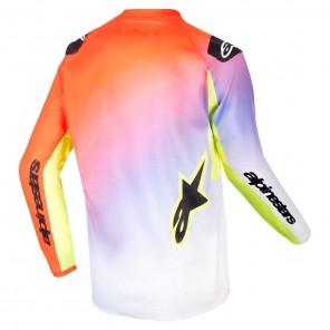 Maglia Alpinestars YOUTH RACER LUCENT - Bianco Rosso Neon Giallo Fluo