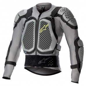 Protezione Motocross Alpinestars BIONIC ACTION V2 Jacket - Grigio Nero Giallo Fluo - Offerta Online