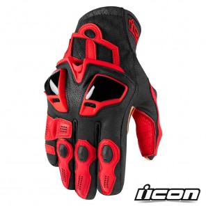 Guanti Moto Icon HYPERSPORT SHORT - Rosso