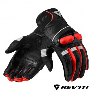 Guanti REV'IT! HYPERION - Nero Rosso Neon