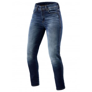 Jeans Moto Donna REV'IT! MARLEY LADIES SK (Taglia Corta) - Blu Medio Slavato - Offerta Online