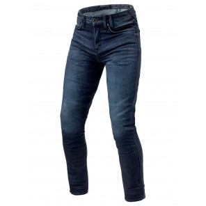 Jeans Moto REV'IT! CARLIN SK (Taglia Lunga) - Blu Scuro Slavato - Offerta