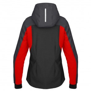 Giacca Spidi HOODIE H2OUT II LADY - Nero Antracite Rosso Fluo
