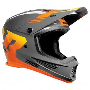 Casco Motocross Thor SECTOR 2 CARVE - Carbone Arancione - Offerta