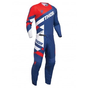 Completo Cross Thor SECTOR CHECKER - Navy Rosso - Offerta Online