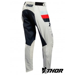 Pantaloni Thor Women's PULSE RACER - Bianco Vintage Midnight