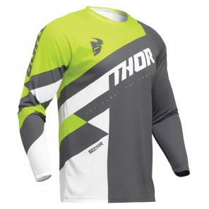 Maglia Cross Bambino Thor YOUTH SECTOR CHECKER - Carbone Acid - Offerta Online