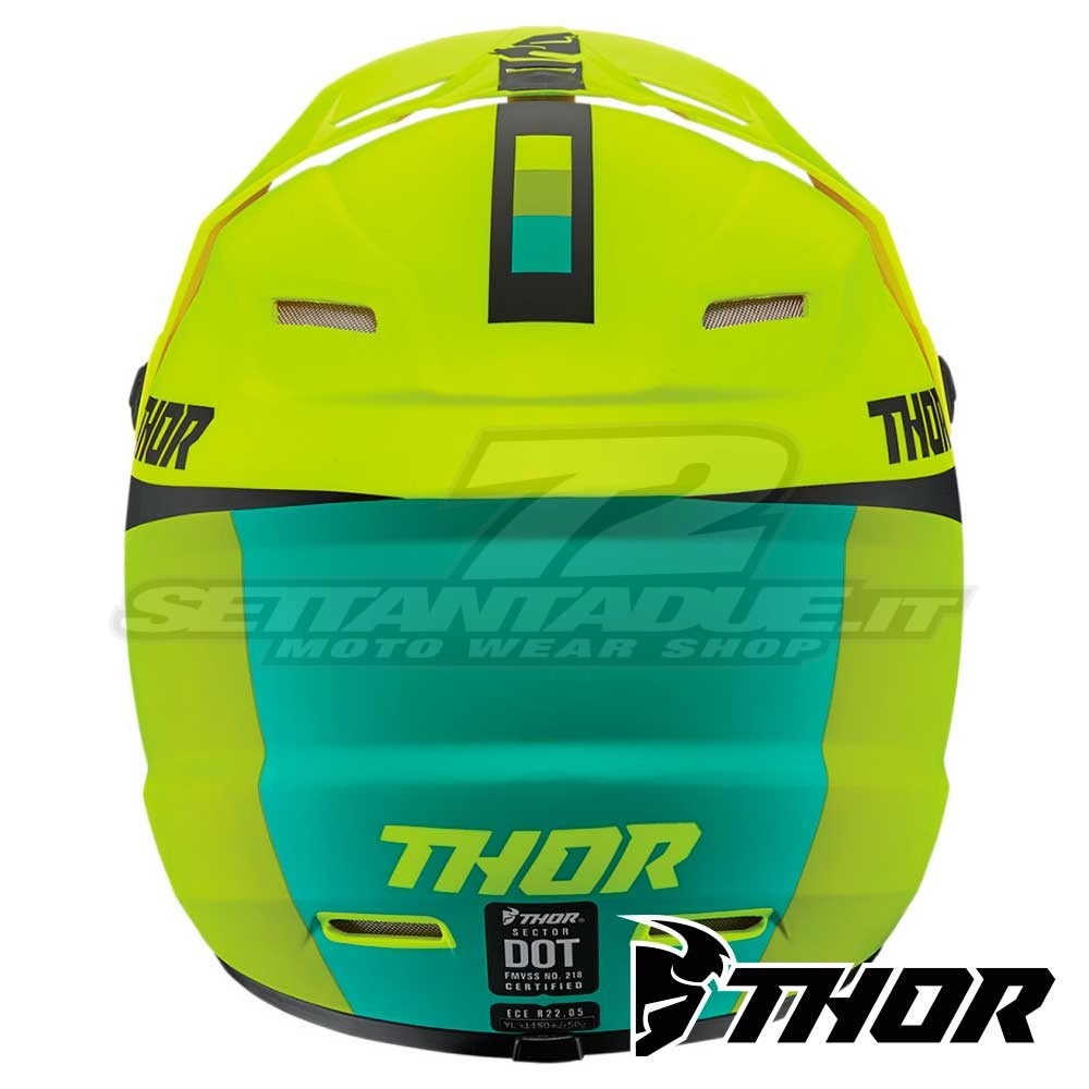 Casco Motocross Bambino Thor Youth SECTOR RACER - Acid Verde Lime