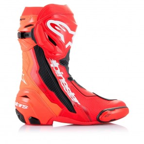 Alpinestars SUPERTECH R Boots - Bright Red Red Fluo
