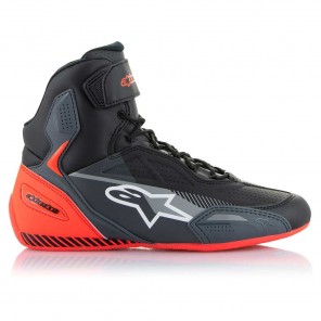 Alpinestars FASTER-3 Shoes - Black Grey Red Fluo
