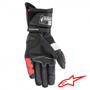 Alpinestars SP-2 V3 Leather Gloves - Black White Bright Red
