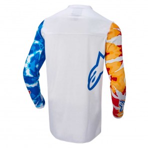 Alpinestars RACER SQUAD Jersey - White Red Yellow Turquoise