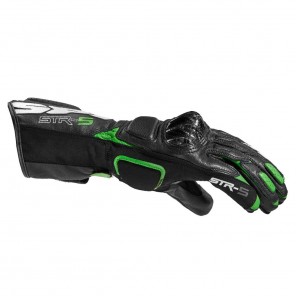 Spidi STR-5 Leather Gloves - Black Kawa Green