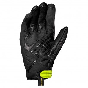 Spidi G-CARBON Leather Gloves - Black Yellow Fluo
