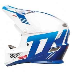 Thor SECTOR 2 CARVE Helmet - White Blue