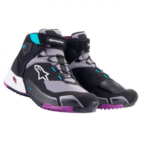 Scarpe Moto Donna Alpinestars J-6 WATERPROOF - Grigio Chiaro Fucsia