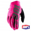 100% Women's BRISKER MX Gloves - Neon Pink Black