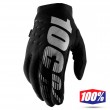 100% BRISKER Youth Motocross Gloves - Black Grey