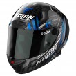 Nolan X-804 RS ULTRA CARBON Spectre 20 Motorcycle Helmet - Carbon White Chrome Blue - Sale