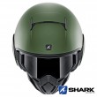Shark STREET-DRAK Blank Mat Open Face Helmet - Green